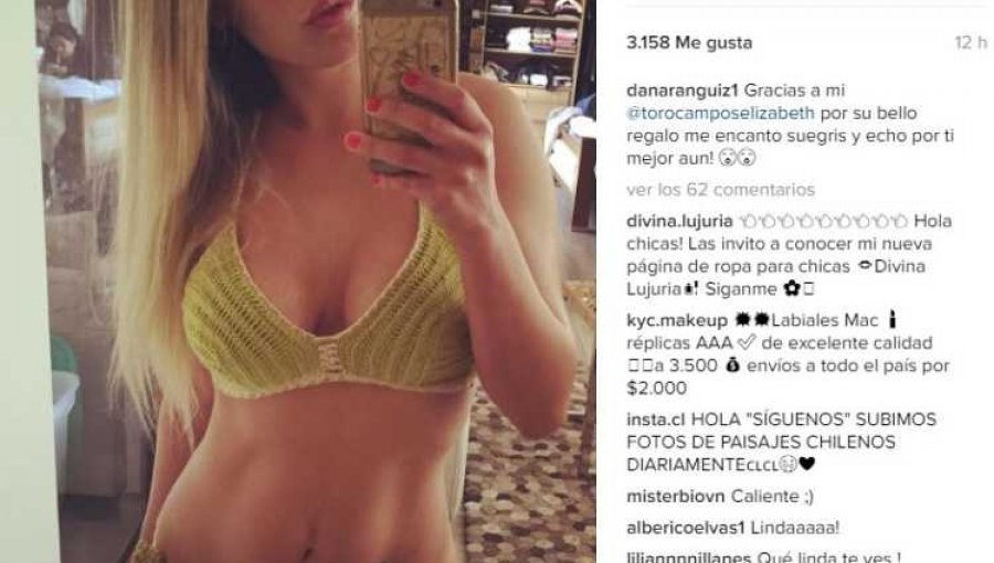 Daniela Aránguiz encanta con sexy bikini tejido a crochet