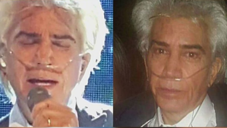 José Luis Rodriguez “El Puma” cantó conectado a tanque de oxígeno