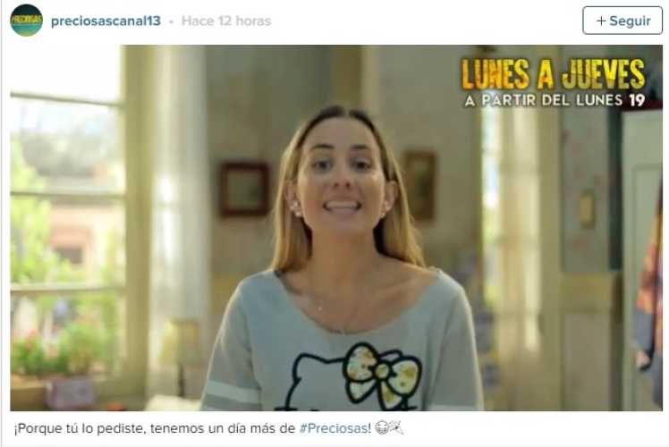 Preciosas extiende en un día su emisión por las pantallas del 13
