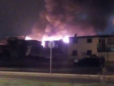 Incendio en Antofagasta consume 4 casas y deja una víctima fatal