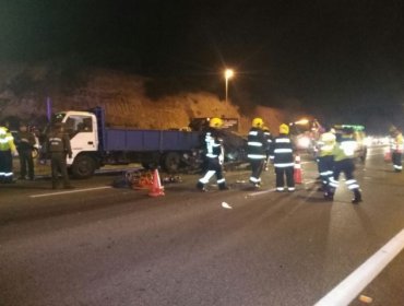 Quilpué: Violento accidente en Troncal Sur deja una víctima fatal