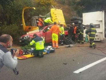 Gran congestión en Ruta Las Palmas tras nuevo accidente en Viña del Mar