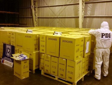 PDI Los Andes incauta $500 millones en cigarrillos de contrabando