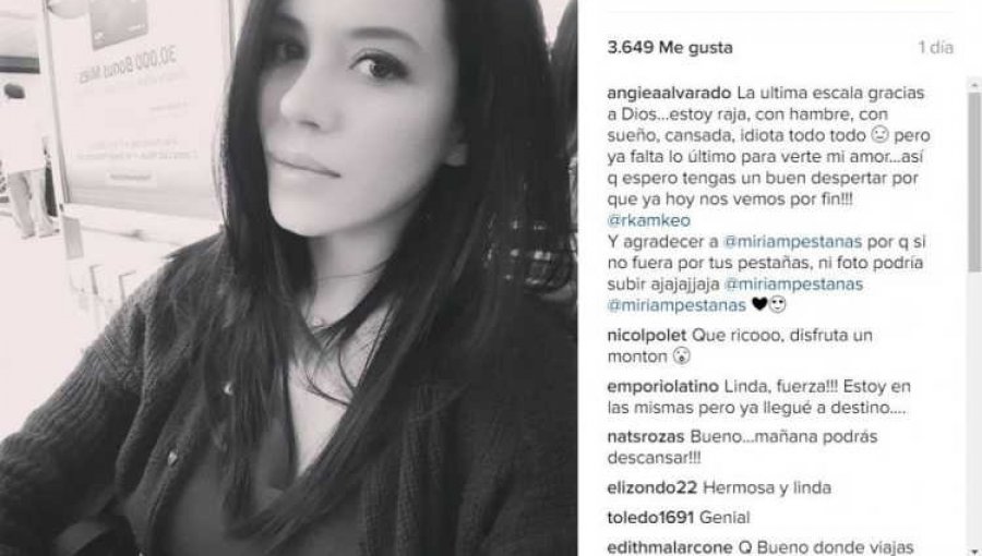 Angie Alvarado viaja durante 3 días para encontrarse con su amor en China