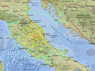 Un nuevo fuerte sismo de magnitud 6,1 sacude el centro de Italia