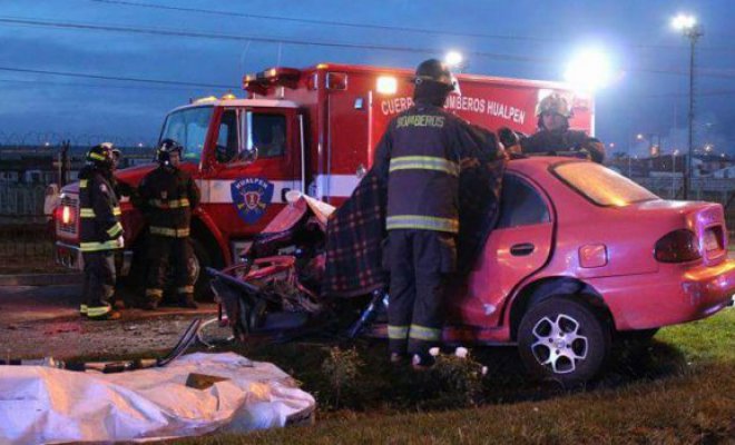 Violento choque en Hualpén deja un muerto y dos heridos