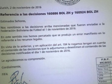 FIFA desmiente a Bolivia: Sanción se mantiene y Chile sigue quinto en la tabla