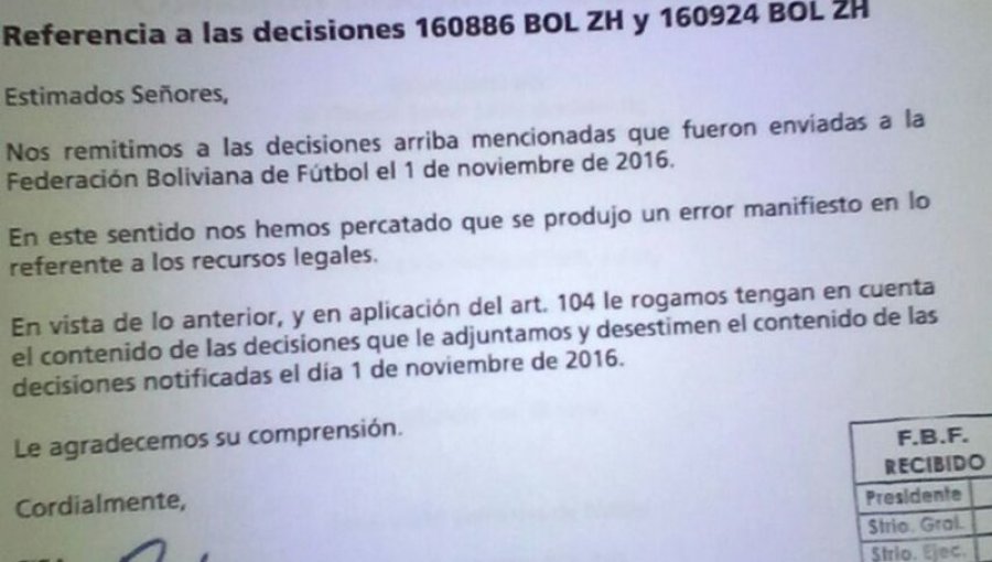 FIFA desmiente a Bolivia: Sanción se mantiene y Chile sigue quinto en la tabla