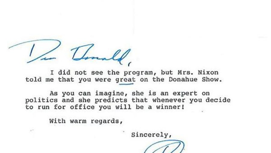 La curiosa carta de 1987 en la que Richard Nixon predijo la victoria de Donald Trump