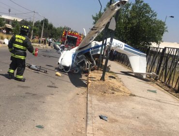 Cae avioneta a metros del Aeródromo de Tobalaba