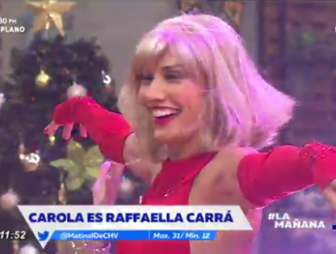 Espectacular imitación hace Carolina de Moras de Rafaella Carrá