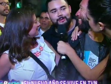 El hombre del año nuevo en TVN: En dos frases se tomó las redes sociales