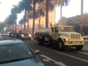 Polémica con Municipalidad de Viña del Mar por despacho de camiones aljibe a Incendio en Valparaíso