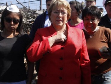 Presidenta Michelle Bachelet se refiere a Incendio de Valparaíso