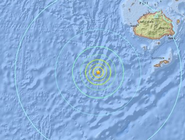 Un fuerte sismo de magnitud de 6,9 sacude el océano Pacífico