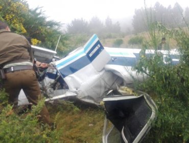 Avioneta capotó en la comuna de Tirúa dejando 4 personas fallecidas