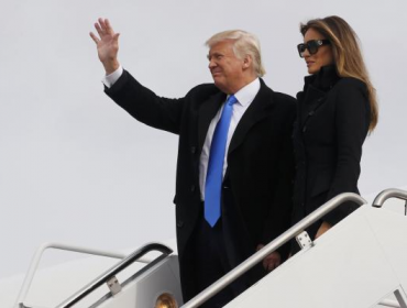 Así llegó Donald Trump a Washington para asumir la presidencia