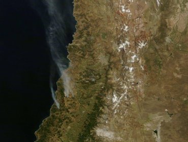 Impresionantes imágenes de la Nasa de incendios forestales en Chile