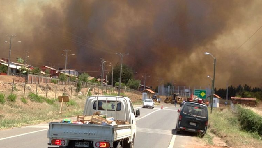 Concepción: Relleno Sanitario Copiulemu se incendia por propagación