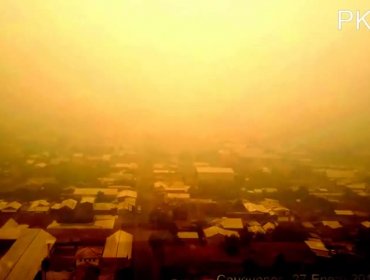 Drone capta desde las alturas como se ve Cauquenes tras los incendios