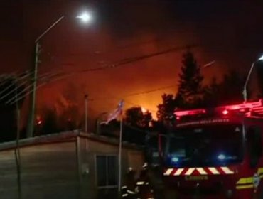 Dichato rodeado de llamas: Evacuan a 800 familias por precaución