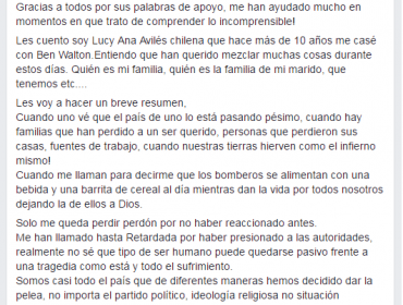 El emotivo mensaje de Lucy Ana Avilés dirigido a todo Chile