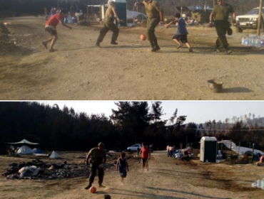 La emotiva foto de Carabineros junto a niños de Santa Olga