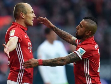 Vidal y Robben salvaron a Bayern Munich sobre la hora