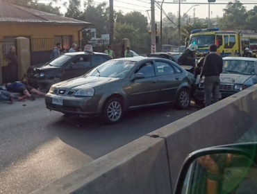 Colisión múltiple en Quilpué deja dos lesionados