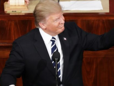 Donald Trump realizó su primer discurso ante el Congreso en calidad de Presidente