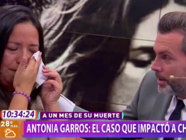 Cristián Sánchez rompió en llantos mientras entrevistaba a la madre de Antonia Garros