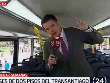 Chascarro vivió periodista de TVN mientras despachaba del nuevo Transantiago