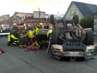 Colisión vehicular deja tres lesionados en Osorno