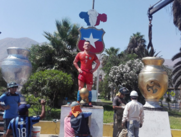 Furia en Tocopilla tras daños que recibió el monumento de Alexis Sánchez