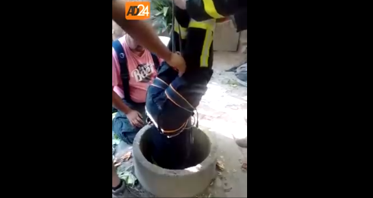 Video muestra asombroso rescate a abuelita que cayó a un pozo en Colchagua