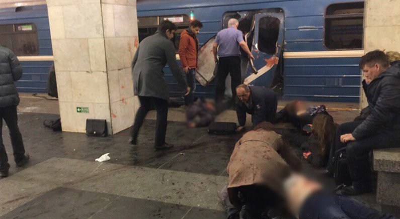 (+18) Las impactantes imágenes de la explosión en el metro de San Petersburgo