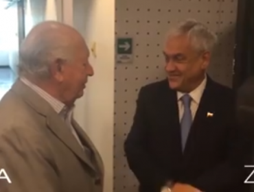Chistes, ironías y pensiones: El improvisado encuentro que sostuvieron Lagos y Piñera