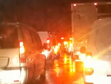Colisión múltiple genera gran congestión vehicular en comuna de Huechuraba