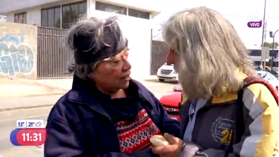 Paty Maldonado se disfrazó de indigente y pidió limosnas en las calles