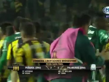 Así fue la brutal batalla campal en Copa Libertadores entre Peñarol y Palmeiras