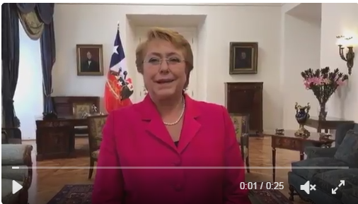 Michelle Bachelet ocupa las redes sociales para entregar saludo a trabajadores