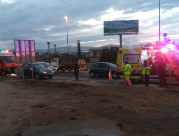 Colisión vehicular deja cuatro lesionados en Quilpué