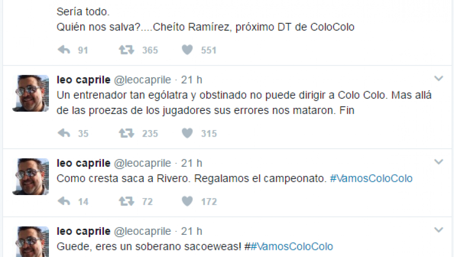 Los furiosos descargos de Leo Caprile tras el empate de Colo-Colo