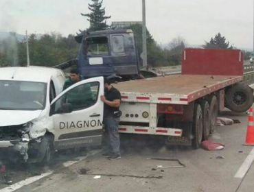 Fatal colisión vehicular deja un fallecido en Ruta 68 a la altura de Casablanca