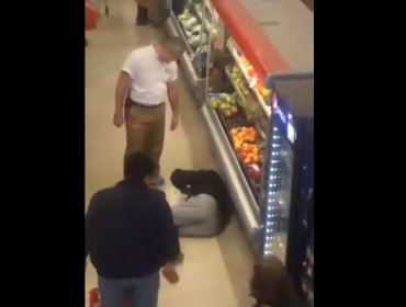 Video revela agresión de un funcionario de supermercado a un cliente en Viña del Mar