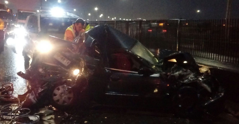 Colisión múltiple en autopista General Velásquez provoca gran congestión vehicular