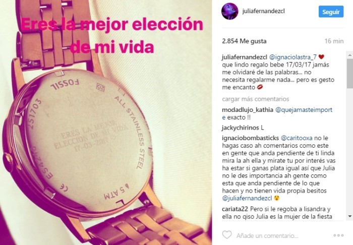 El lujoso regalo de Ignacio Lastra a Julia Fernández que encendió las redes sociales