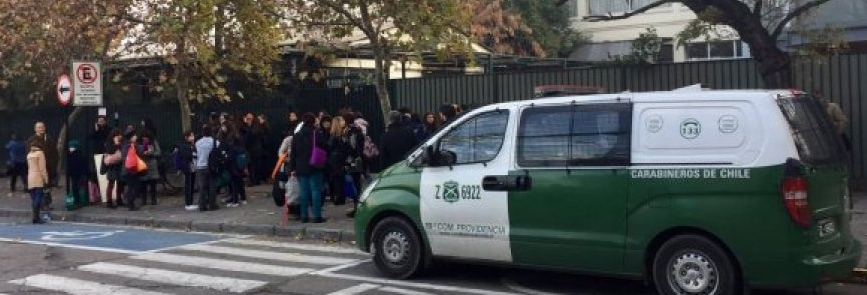 Robo millonario a colegio en Providencia obliga a la suspensión de clases