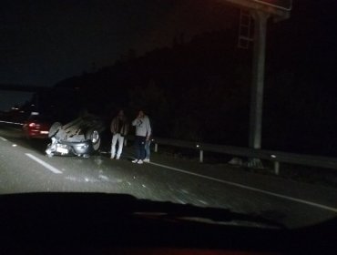 Gran congestión provoca volcamiento en ruta Troncal Sur de la V Región