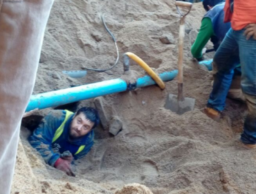 Trabajadores quedan atrapados tras deslizamiento de tierra en obra en Viña del Mar